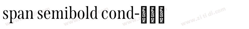 span semibold cond字体转换